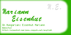 mariann eisenhut business card